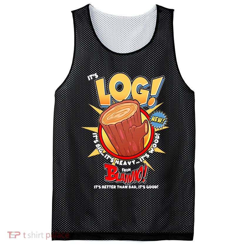 Funny It's Log Mesh Reversible Basketball Jersey Tank
