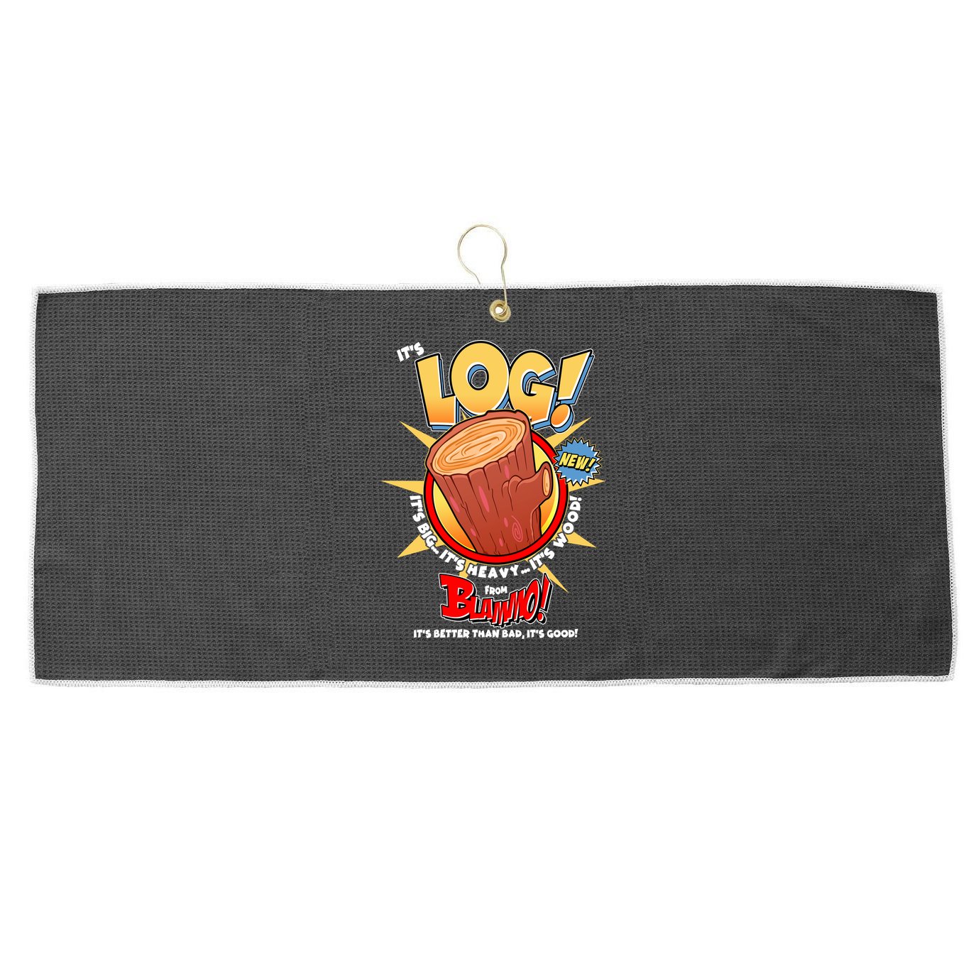 Funny It's Log Large Microfiber Waffle Golf Towel