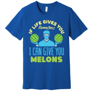 Funny If Life Gives You Lemons I Can Give You Melons Premium T-Shirt