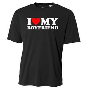 funny I Love My Boyfriend I Heart My Boyfriend Cooling Performance Crew T-Shirt