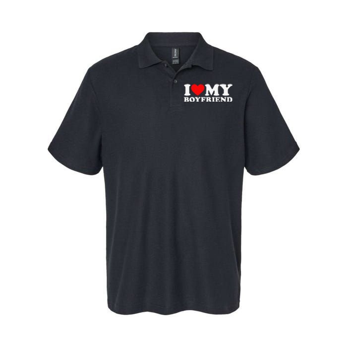 funny I Love My Boyfriend I Heart My Boyfriend Softstyle Adult Sport Polo