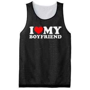 funny I Love My Boyfriend I Heart My Boyfriend Mesh Reversible Basketball Jersey Tank