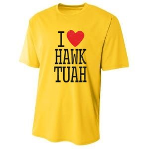 Funny I Love Hawk Tuah Heart Guy Spit Joke Wet That Thang Youth Performance Sprint T-Shirt