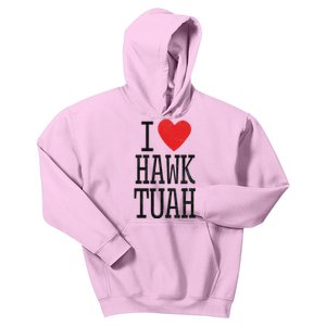 Funny I Love Hawk Tuah Heart Guy Spit Joke Wet That Thang Kids Hoodie