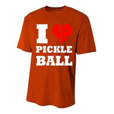 Funny I Love Pickleball Heart Great Gift Performance Sprint T-Shirt