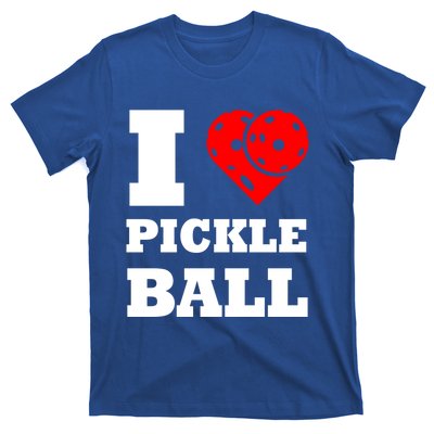 Funny I Love Pickleball Heart Great Gift T-Shirt