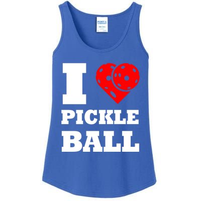 Funny I Love Pickleball Heart Great Gift Ladies Essential Tank