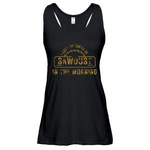 Funny I Love The Smell Of Sawdust In The Morning Carpenter Ladies Essential Flowy Tank