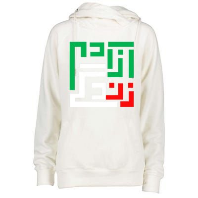 Free Iran Life Freedom Cute Iranian Flag Of Iran Gift Womens Funnel Neck Pullover Hood