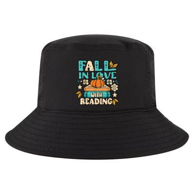 Fall In Love With Reading Book Autumn Pumpkins And Teachers Cool Comfort Performance Bucket Hat