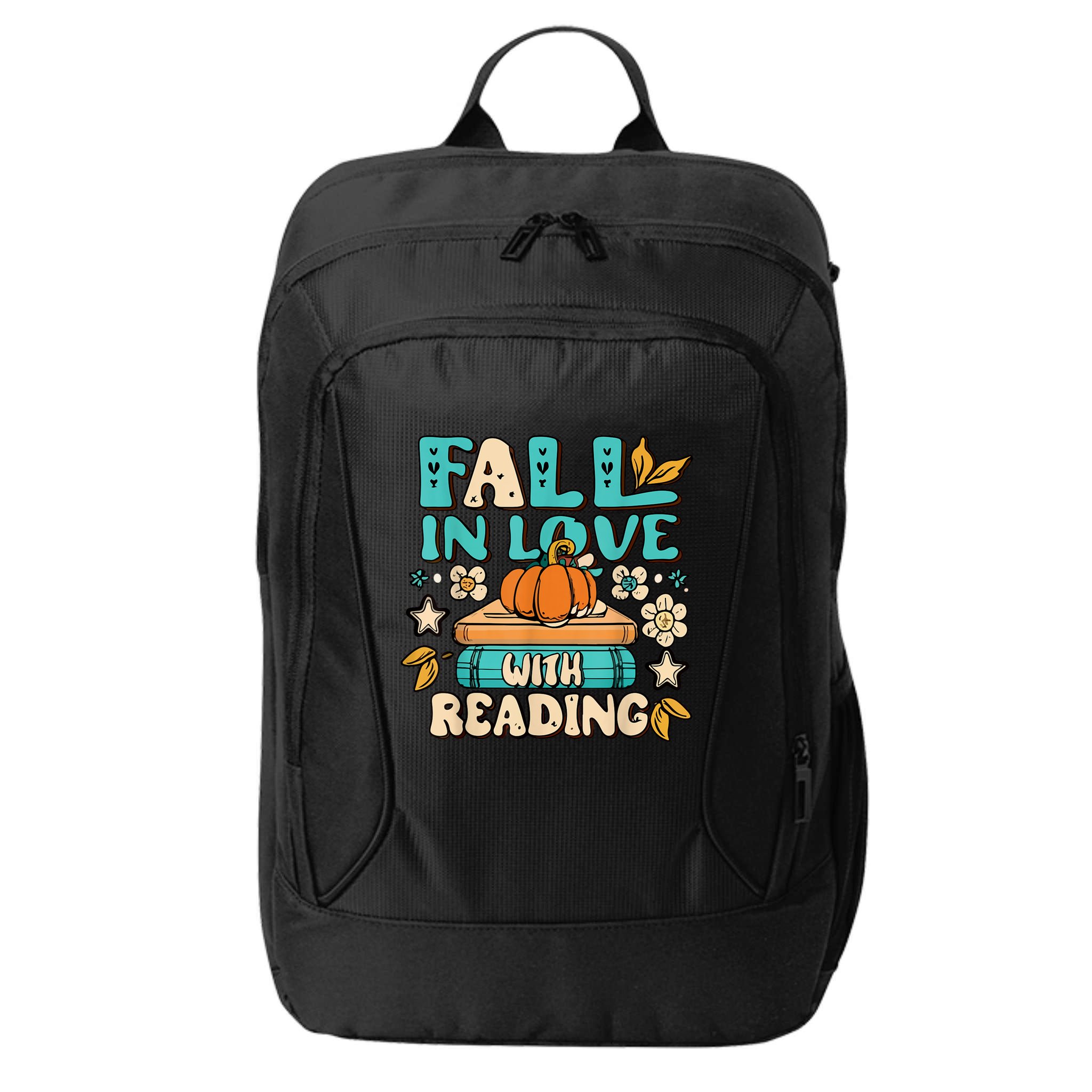 Fall In Love With Reading Book Autumn Pumpkins And Teachers City Backpack