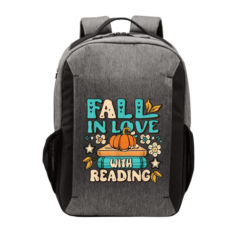 Fall In Love With Reading Book Autumn Pumpkins And Teachers Vector Backpack