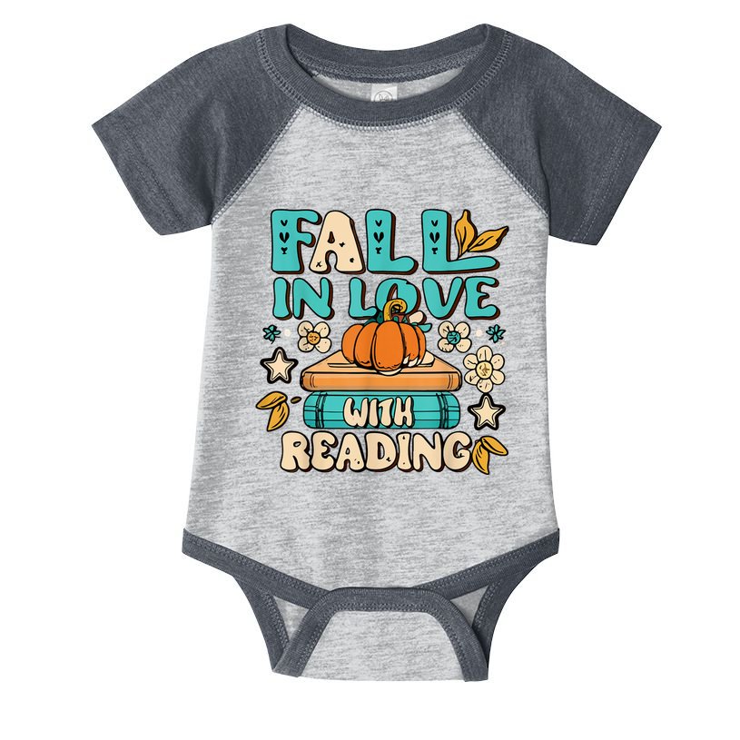 Fall In Love With Reading Book Autumn Pumpkins And Teachers Infant Baby Jersey Bodysuit