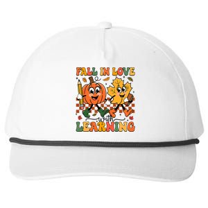 Fall In Love With Learning Thanksgiving Teacher Student Snapback Five-Panel Rope Hat