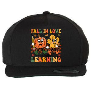 Fall In Love With Learning Thanksgiving Teacher Student Wool Snapback Cap