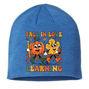 Fall In Love With Learning Thanksgiving Teacher Student Sustainable Beanie