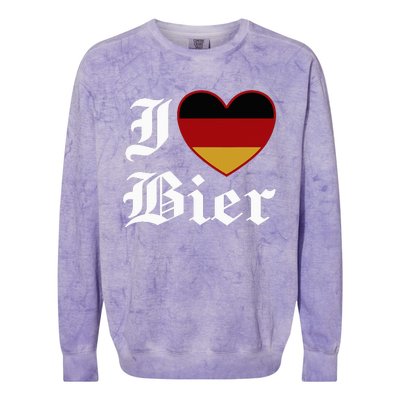 Funny I Love Beer Octoberfest Colorblast Crewneck Sweatshirt