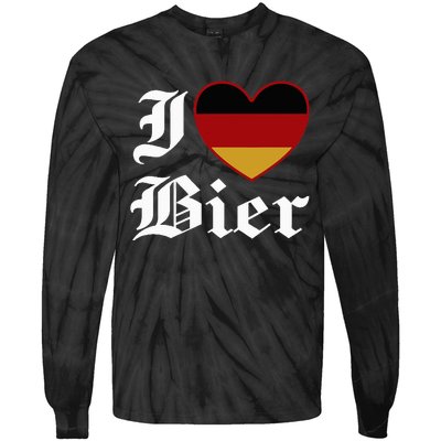 Funny I Love Beer Octoberfest Tie-Dye Long Sleeve Shirt