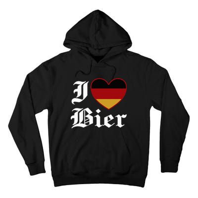 Funny I Love Beer Octoberfest Tall Hoodie