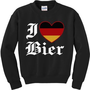 Funny I Love Beer Octoberfest Kids Sweatshirt