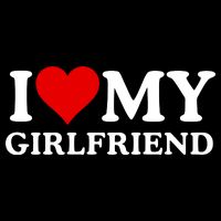Funny I Love My Girlfriend I Love My Girlfriend I Heart My Girlfriend Drawstring Bag