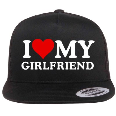 Funny I Love My Girlfriend I Love My Girlfriend I Heart My Girlfriend Flatbill Hat