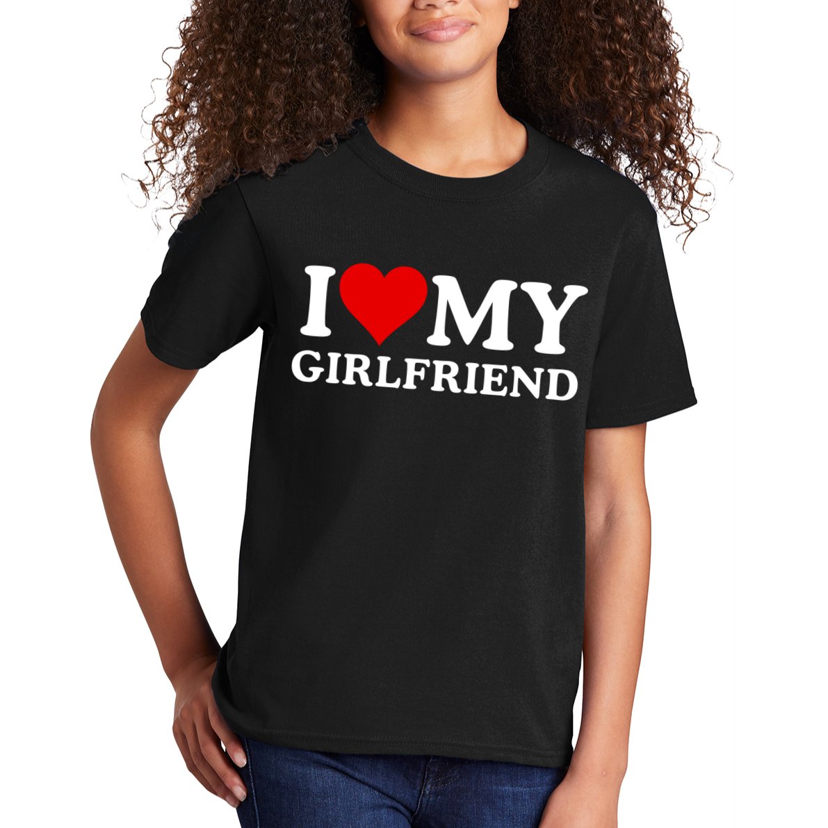 Funny I Love My Girlfriend I Love My Girlfriend I Heart My Girlfriend Kids T-Shirt