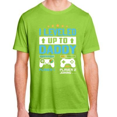 Funny I Leveled Up To Daddy 2024 Video Gamer Soon To Be Dad Gift Adult ChromaSoft Performance T-Shirt