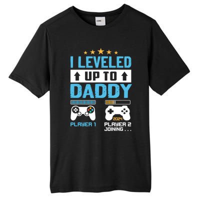 Funny I Leveled Up To Daddy 2024 Video Gamer Soon To Be Dad Gift Tall Fusion ChromaSoft Performance T-Shirt