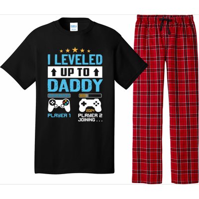 Funny I Leveled Up To Daddy 2024 Video Gamer Soon To Be Dad Gift Pajama Set