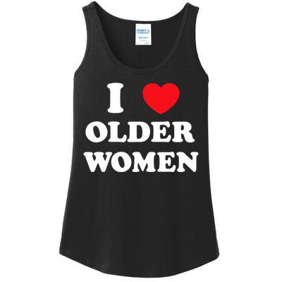 Funny I Love Older Women Heart Hot Moms Ladies Essential Tank