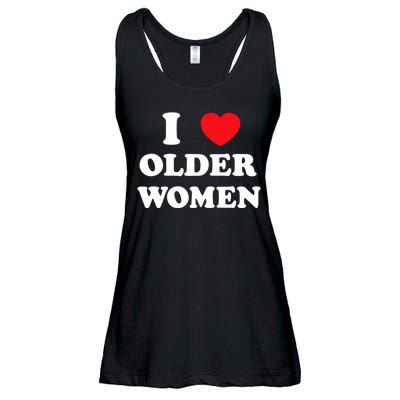 Funny I Love Older Women Heart Hot Moms Ladies Essential Flowy Tank