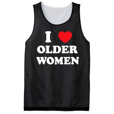 Funny I Love Older Women Heart Hot Moms Mesh Reversible Basketball Jersey Tank