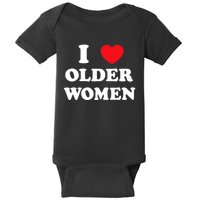 Funny I Love Older Women Heart Hot Moms Baby Bodysuit