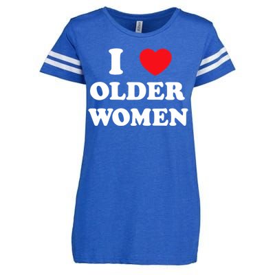 Funny I Love Older Women Heart Hot Moms Enza Ladies Jersey Football T-Shirt