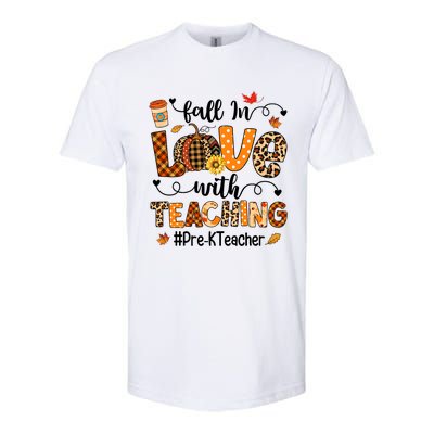 Fall In Love With Teaching Pre K Teacher Thanksgiving Softstyle CVC T-Shirt