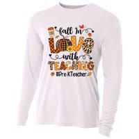 Fall In Love With Teaching Pre K Teacher Thanksgiving Cooling Performance Long Sleeve Crew