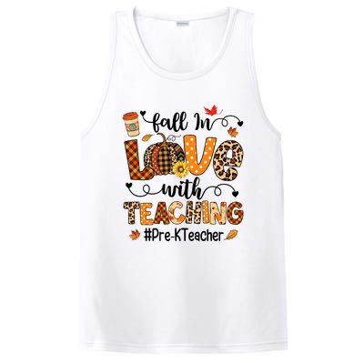 Fall In Love With Teaching Pre K Teacher Thanksgiving PosiCharge Competitor Tank