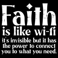 Faith Is Like Wifi God Jesus Religious Funny Christian 16 in Basic Backpack