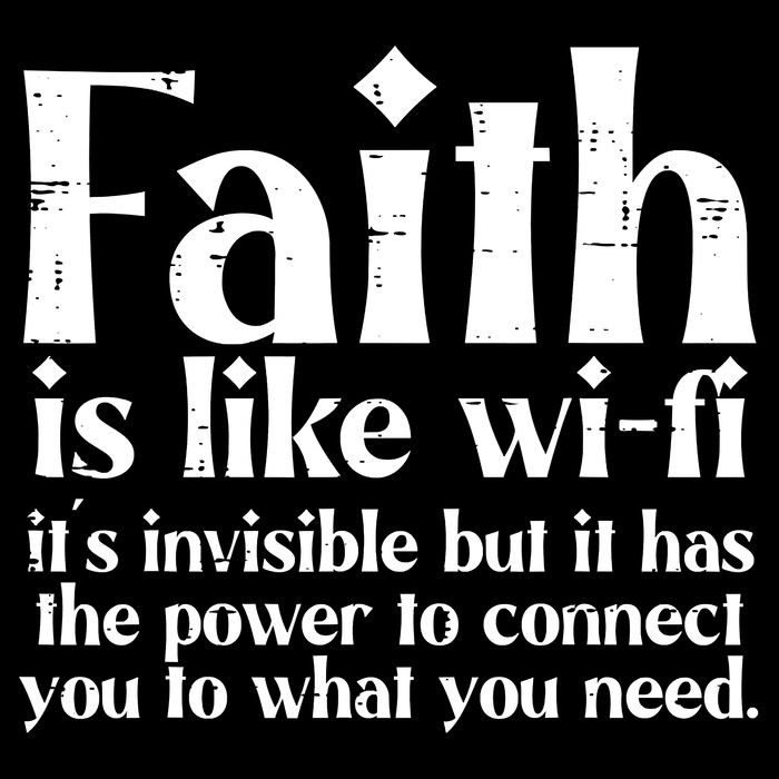 Faith Is Like Wifi God Jesus Religious Funny Christian 16 in Basic Backpack