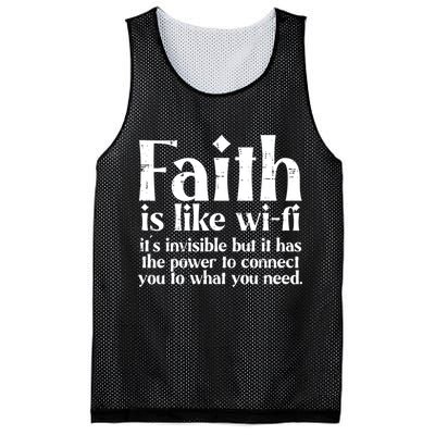 Faith Is Like Wifi God Jesus Religious Funny Christian Mesh Reversible Basketball Jersey Tank