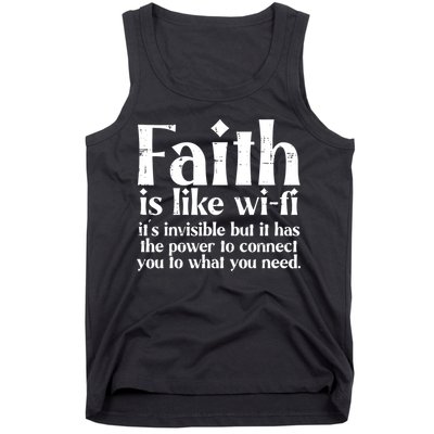 Faith Is Like Wifi God Jesus Religious Funny Christian Tank Top