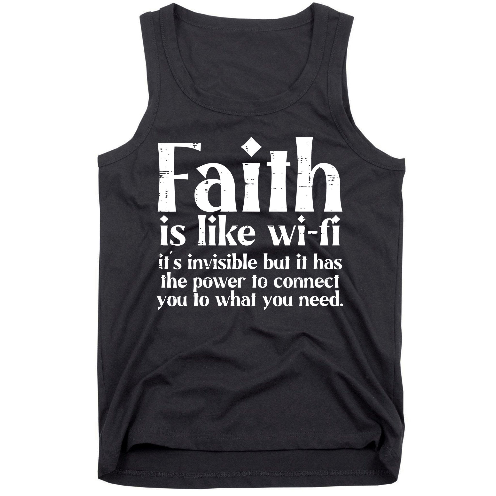 Faith Is Like Wifi God Jesus Religious Funny Christian Tank Top