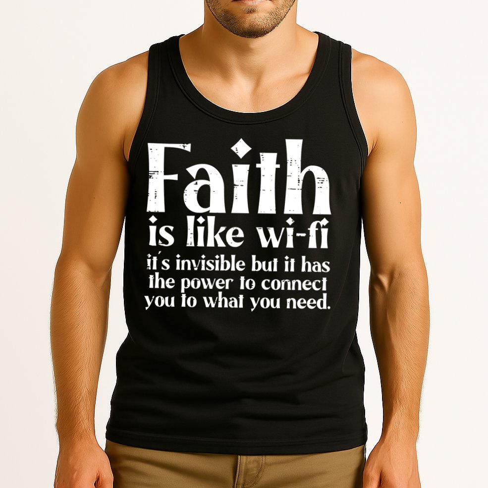 Faith Is Like Wifi God Jesus Religious Funny Christian Tank Top