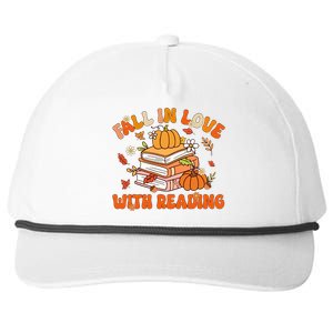 Fall In Love With Reading Book Autumn Pumpkins And Teachers Snapback Five-Panel Rope Hat