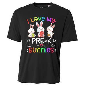 Funny I Love My Pre-K Bunnies teacher Easter Bunny Egg Cooling Performance Crew T-Shirt