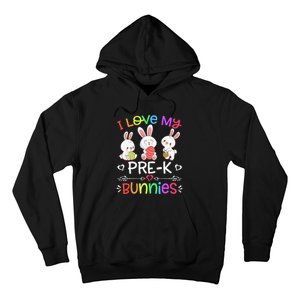 Funny I Love My Pre-K Bunnies teacher Easter Bunny Egg Hoodie