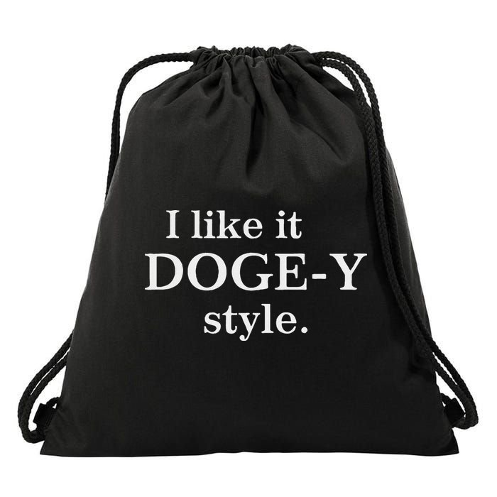 Funny I Like It Doge Y Style Design Drawstring Bag
