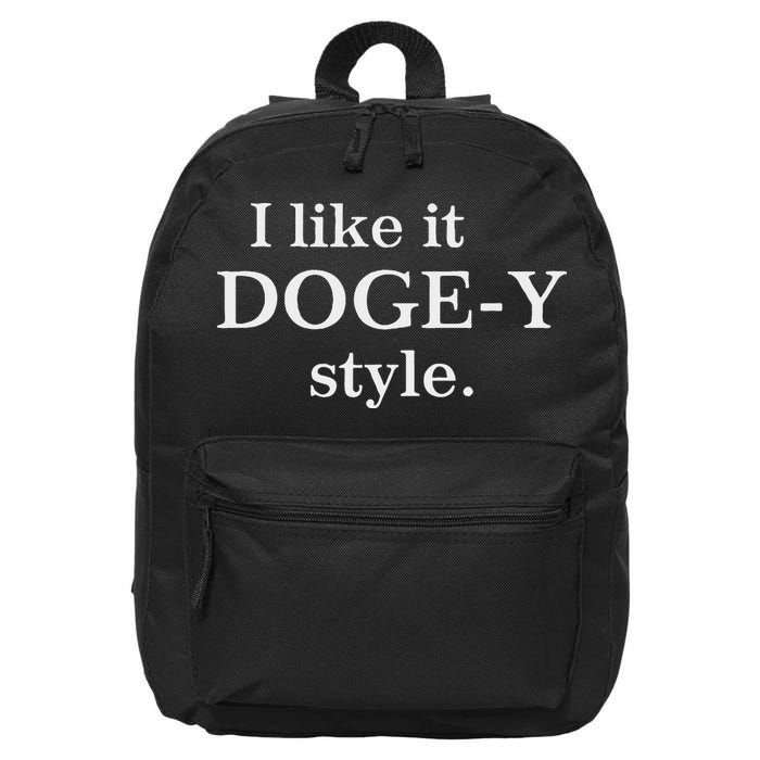 Funny I Like It Doge Y Style Design 16 in Basic Backpack