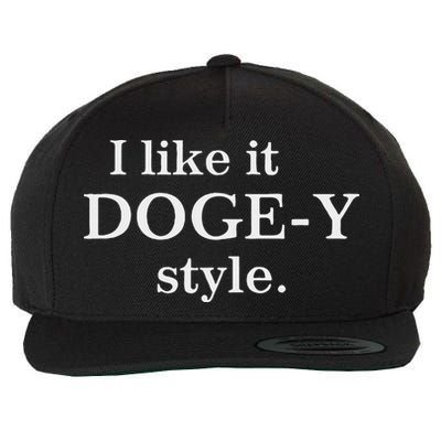 Funny I Like It Doge Y Style Design Wool Snapback Cap